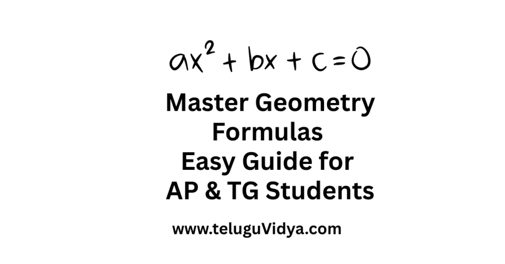 Master Geometry Formulas 2025: Easy Guide for AP & TG Students ...